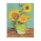Stupell Industries Traditional Sunflower Painting over Turquoise Van Gogh Wall Plaque